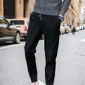 Men's Sweatpants Trousers Tapered pants Drawstring Elastic Waist Solid Color Camouflage Comfort Breathable Pants Casual Daily Cotton Blend Sports Fashion Black Camouflage Micro-elastic / Elasticity